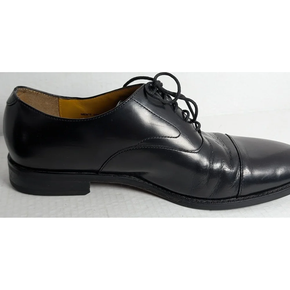 Cole Haan Men's 11.5M Black Leather Cap Toe Oxford Dress Shoes Nike Air